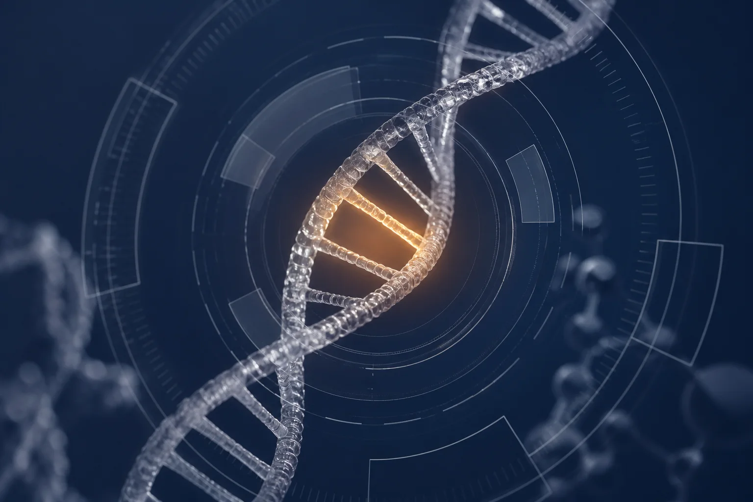 DNA sarmalında önemi belirsiz genetik varyantı temsil eden aydınlık bölge
